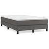 vidaXL Cadru de pat cu arcuri, gri, 120x200 cm, piele ecologică