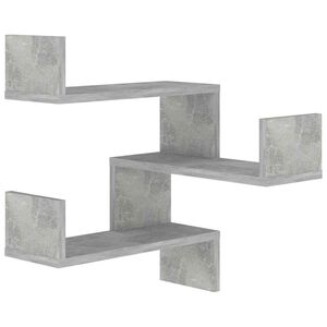 vidaXL Rafturi pe perete Montare pe perete Gri Beton 40 x 40 x 49,5 cm