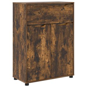 vidaXL Dulap de Baie Stejar fumuriu 72,5 x 36,5 x 100 cm Lemn compozit