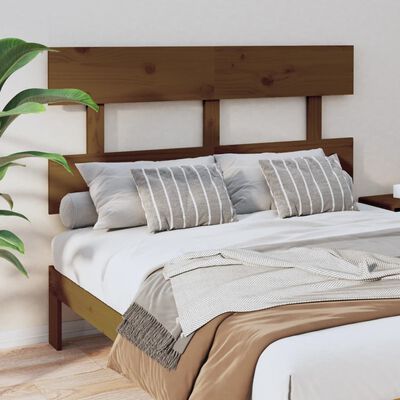 vidaXL Tăblie de pat, maro miere, 138x3x81 cm, lemn masiv de pin