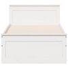 vidaXL Cadru de pat fără saltea, alb, 90x190 cm, lemn masiv pin