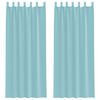 vidaXL Perdele Voile cu Bucle 2 buc Turcoaz 140x260 cm
