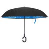 vidaXL Umbrelă cu m&acirc;ner &icirc;n formă de C, negru, 108 cm