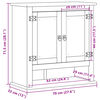 vidaXL Dulap baie de perete &bdquo;Corona&rdquo;, 70x33x71,5 cm, lemn masiv pin