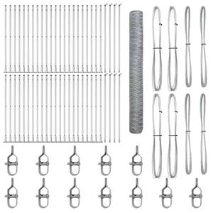 vidaXL St&acirc;lp de gard. Argintiu