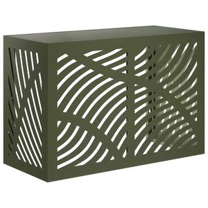 vidaXL Husă pentru aer condiționat Verde măsliniu 90 x 40 x 60 cm Oțel