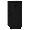 vidaXL Pantofar, negru, 35x35x80 cm, lemn masiv de pin