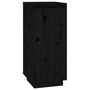 vidaXL Pantofar, negru, 35x35x80 cm, lemn masiv de pin
