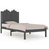 vidaXL Cadru de pat, gri, 90x200 cm, lemn masiv de pin