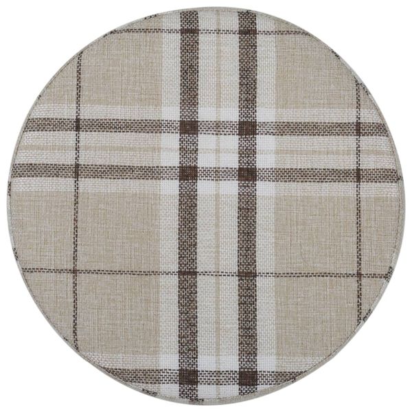 vidaXL Taburet butuc, material textil, rotund