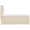 vidaXL Pat box spring cu saltea, crem, 90x190 cm, textil
