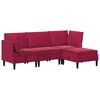 vidaXL Set de mobilier pentru living 4 buc. Roșu Vin Catifea