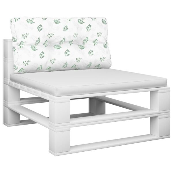 vidaXL Pernă de paleți, model frunze, 70x40x12 cm, textil