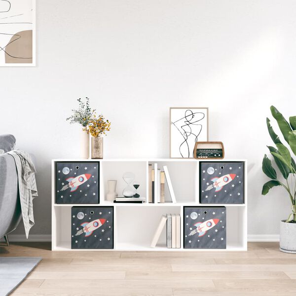 vidaXL Cutii depozitare pliabile 4 buc. gri 32x32x32 cm textil nețesut