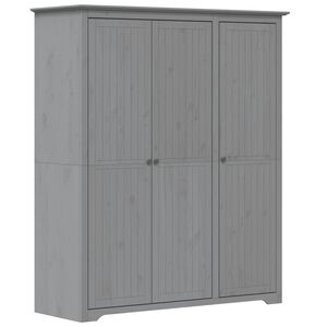 vidaXL Șifonier "BODO", gri, 146x53,5x173 cm, lemn masiv de pin