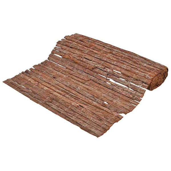 vidaXL Gard din scoarță de copac natural 100 x 600 cm Cortex