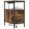 vidaXL Dulap de noapte Stejar fumuriu 30 x 48 x 61 cm Lemn compozit