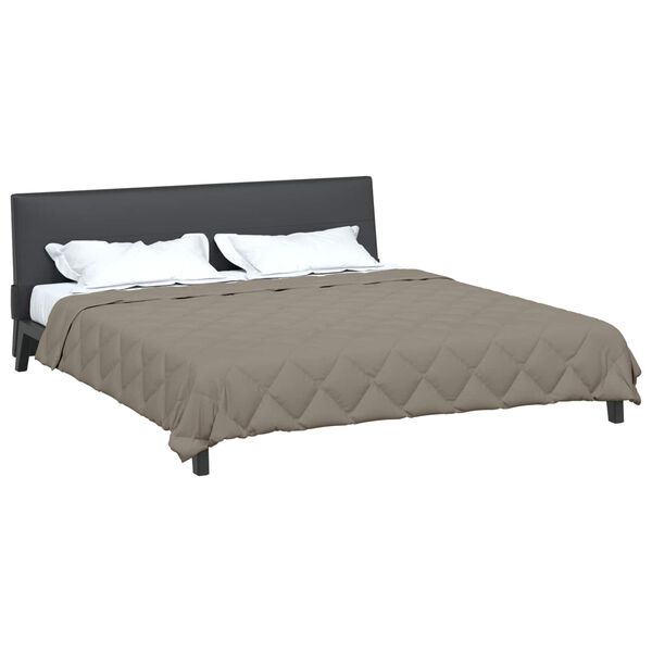 vidaXL Duvet complet pe tot parcursul anului Gri deschis 200 x 220 cm