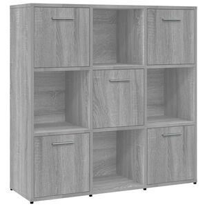 vidaXL Bibliotecă, gri sonoma, 90x30x90 cm, lemn prelucrat