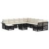 vidaXL Set de canapele pentru grădină 12 pcs Negru și Alb crem