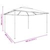 vidaXL Pavilion, alb, 4x4x3 m, 180 g/m&sup2;