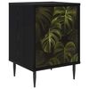 vidaXL Dulap de noapte ELBURG Stejar Negru 36 x 33 x 51 cm