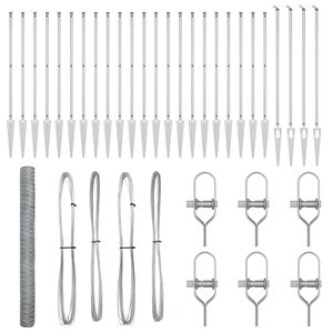 vidaXL St&acirc;lp de gard. Argintiu