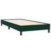 vidaXL Pat box spring cu saltea, verde &icirc;nchis, 90x220 cm, catifea