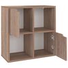 vidaXL Bibliotecă, stejar sonoma, gri, 60x27,5x59,5 cm, lemn prelucrat