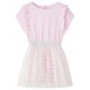 Rochie copii volane, roz deschis, 140