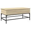 vidaXL Măsuță cafea stejar sonoma 100x50x45 cm lemn prelucrat și metal