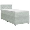 vidaXL Pat boxspring cu saltea Gri deschis 100 x 200 cm Catifea