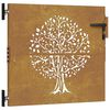 vidaXL Poartă de grădină 85 x 75 cm Oțel vopsit &icirc;n pulbere Blocat