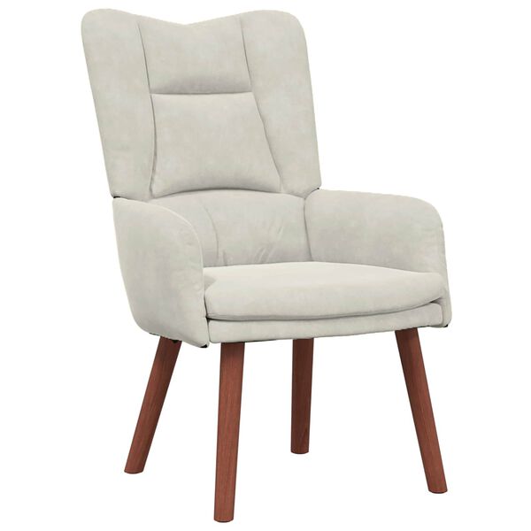 vidaXL fotoliu Crem 63 x 67 x 94 cm Catifea