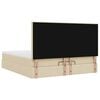 vidaXL Cadru de pat otoman cu saltea crem 180x200cm stofa