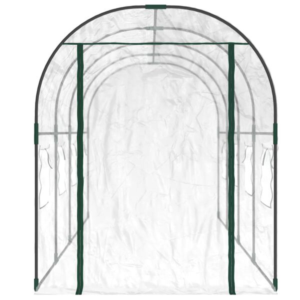 vidaXL Seră transparentă 160x400x190 cm PVC/oțel vopsit electrostatic