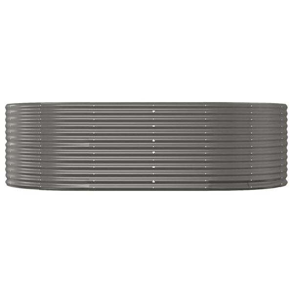 vidaXL Strat înălțat grădină gri, 212x140x68 oțel galvanizat