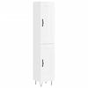 vidaXL Dulap &icirc;nalt, alb extralucios, 34,5x34x180 cm, lemn prelucrat