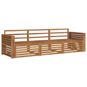 vidaXL Set de canapele de exterior 3 pcs natural Lemn Solid de Acacia