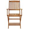 vidaXL Set mobilier de grădină pliabil, 7 piese, lemn masiv acacia