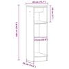 vidaXL Dulap lateral Stejar Afumat 40 x 40 x 100 cm Lemn prelucrat