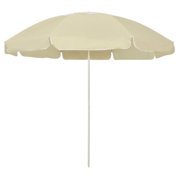 vidaXL Umbrelă de soare de plajă, galben nisipiu, 240 cm