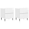 vidaXL Dulap de noapte 2 buc. Alb foarte lucios 43 x 34,5 x 49,5 cm