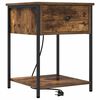 vidaXL Dulap de noapte Stejar fumuriu 42 x 41 x 56 cm Lemn prelucrat