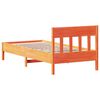 vidaXL Cadru pat fără saltea, maro ceruit, 75x190 cm, lemn masiv pin