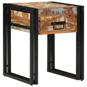 vidaXL Masă laterală cu sertar 40 x 40 x 50 cm Lemn recuperat masiv