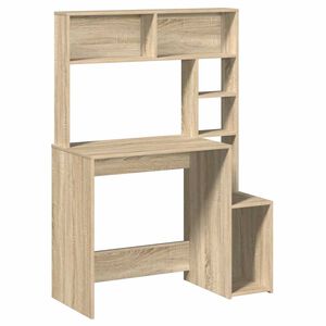 vidaXL Birou cu rafturi, stejar sonoma, 100x45x140 cm, lemn compozit
