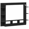 vidaXL Cabinet TV Stejar negru 152 x 22 x 113 cm Lemn compozit