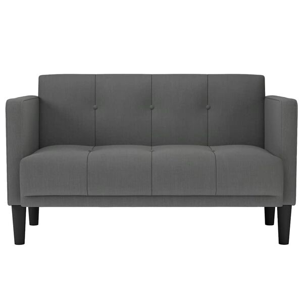 vidaXL Canapea loveseat, gri &icirc;nchis, 111 cm, textil