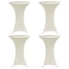 vidaXL Husă de masă cu picior, 4 buc., crem, &Oslash;60 cm, elastic